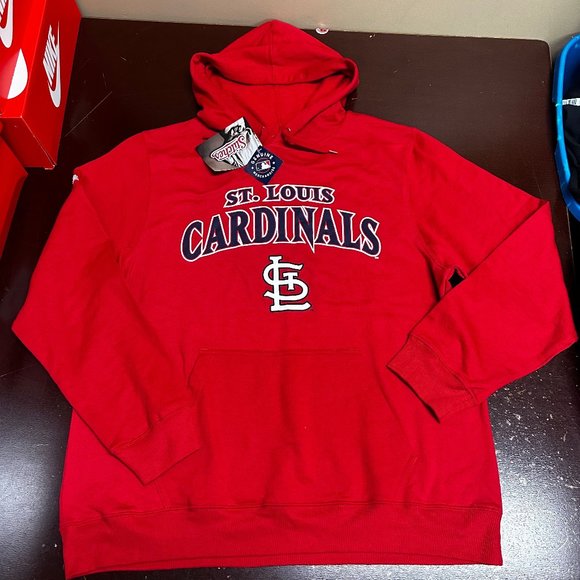 Stitches, Shirts, Stitches Mens Red St Louis Cardinals Mlb Baseball  Pullover Hoodie Size S L